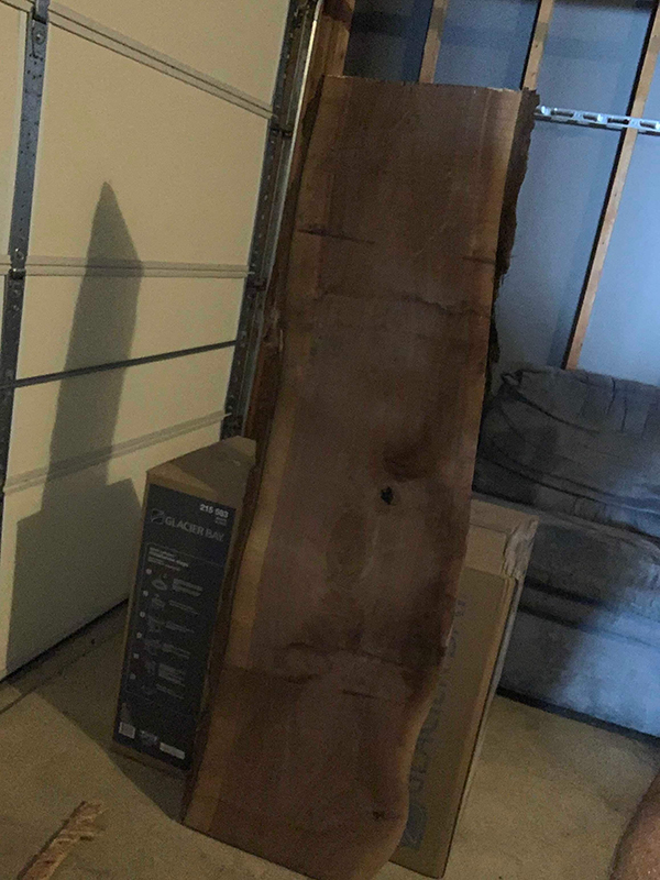 walnut live edge slab